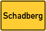 Place name sign Schadberg