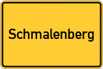 Place name sign Schmalenberg