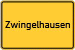 Place name sign Zwingelhausen