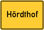 Place name sign Hördthof