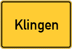 Place name sign Klingen