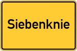 Place name sign Siebenknie