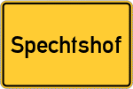 Place name sign Spechtshof