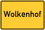 Place name sign Wolkenhof