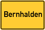 Place name sign Bernhalden