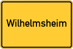 Place name sign Wilhelmsheim