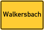 Place name sign Walkersbach