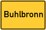 Place name sign Buhlbronn