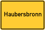 Place name sign Haubersbronn