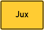 Place name sign Jux