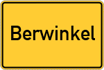 Place name sign Berwinkel