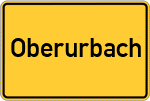Place name sign Oberurbach