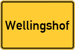 Place name sign Wellingshof