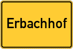 Place name sign Erbachhof