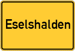 Place name sign Eselshalden