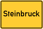Place name sign Steinbruck