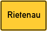 Place name sign Rietenau