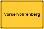 Place name sign Vordervöhrenberg