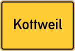 Place name sign Kottweil