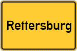 Place name sign Rettersburg