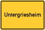 Place name sign Untergriesheim