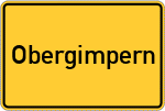 Place name sign Obergimpern