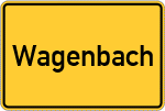Place name sign Wagenbach