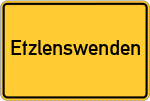 Place name sign Etzlenswenden