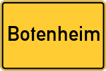 Place name sign Botenheim