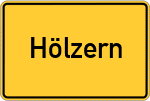 Place name sign Hölzern