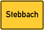 Place name sign Stebbach