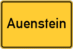 Place name sign Auenstein