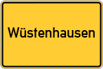 Place name sign Wüstenhausen