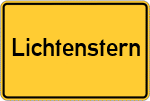 Place name sign Lichtenstern