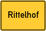 Place name sign Rittelhof