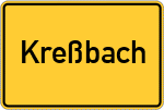 Place name sign Kreßbach
