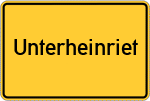 Place name sign Unterheinriet