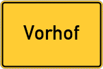 Place name sign Vorhof