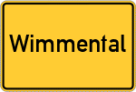 Place name sign Wimmental