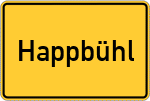 Place name sign Happbühl
