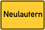 Place name sign Neulautern