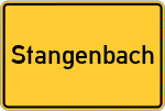 Place name sign Stangenbach