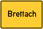 Place name sign Brettach