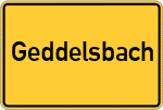 Place name sign Geddelsbach