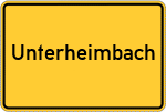 Place name sign Unterheimbach