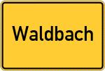 Place name sign Waldbach