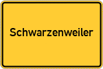 Place name sign Schwarzenweiler