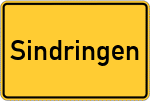 Place name sign Sindringen