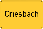 Place name sign Criesbach