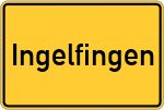 Place name sign Ingelfingen
